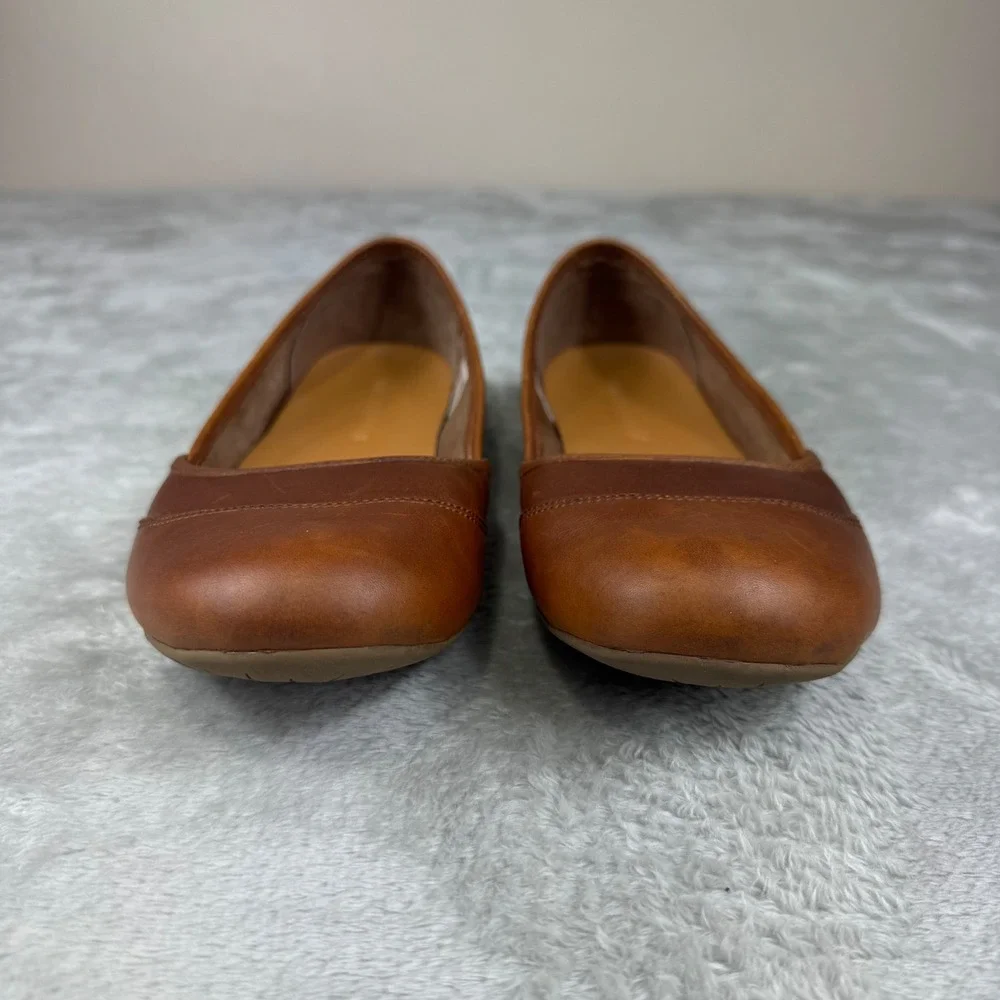 Merrell Leather Ballet Flats Women's US 10 Brown Slip On Comfort Casual Shoes